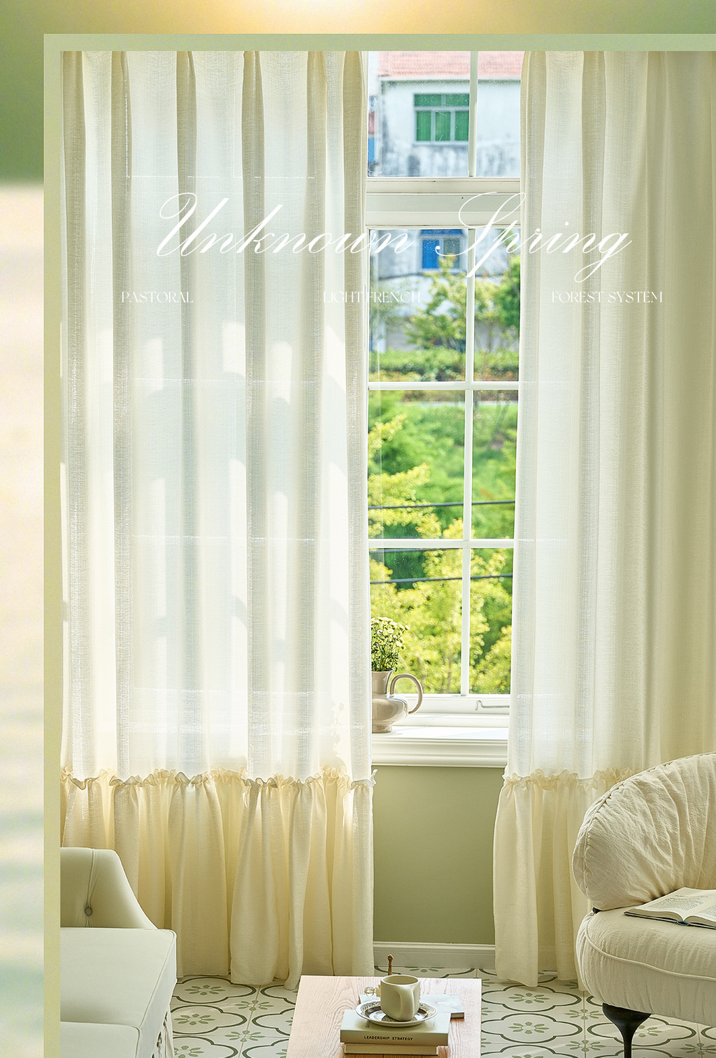 Sparkling Wire "Sunset" Ruffle Sheer Curtain, Luxury High Gloss Glitter Powder Tulle Champagne Gold Color Tulle, Ruffled Laced Curtain