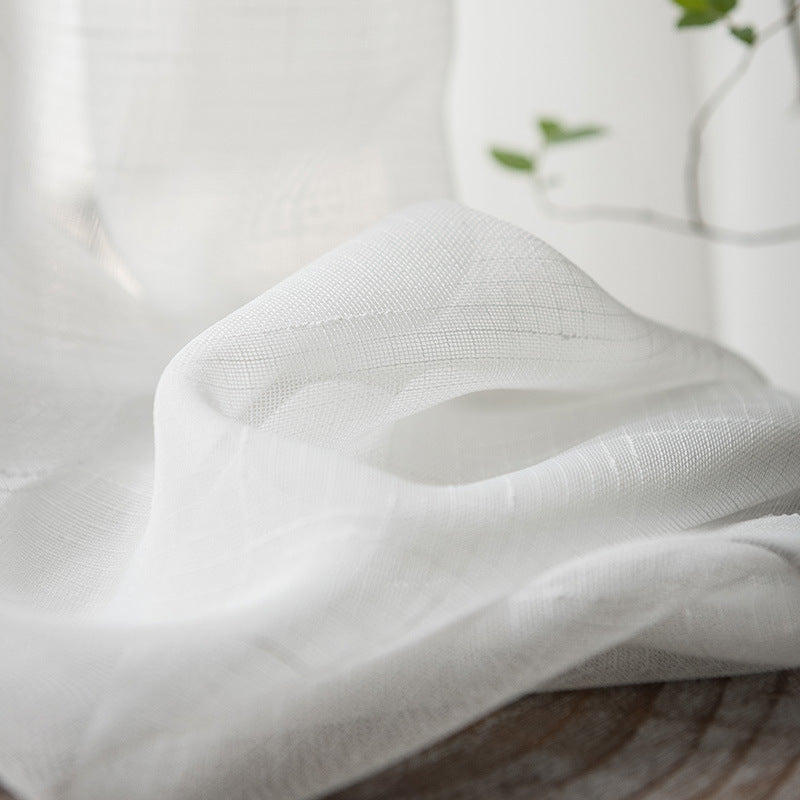 Modern Linen Texture Thin Sheer Curtains