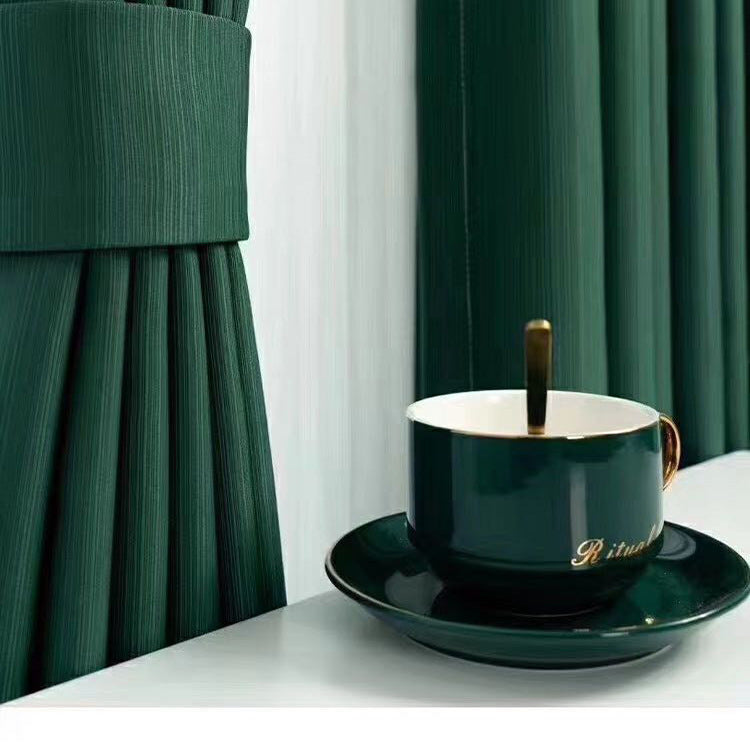 Luxury Stripes Pattern Curtains, Mixed Color Patched Curtains