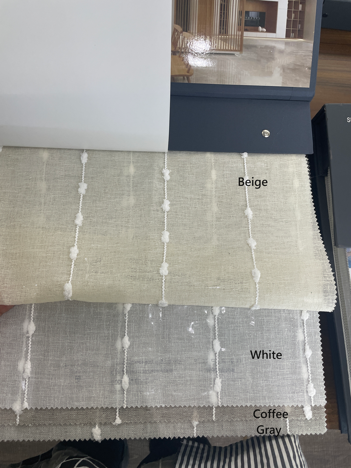 Modern Striped Linen Sheer Curtains