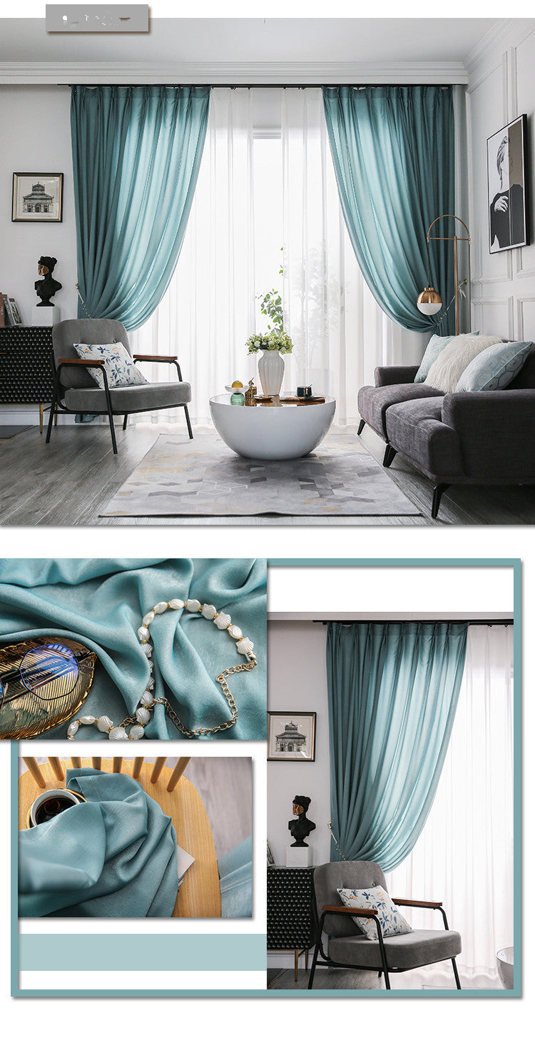 Simple Tencel Semi Sheer Curtains
