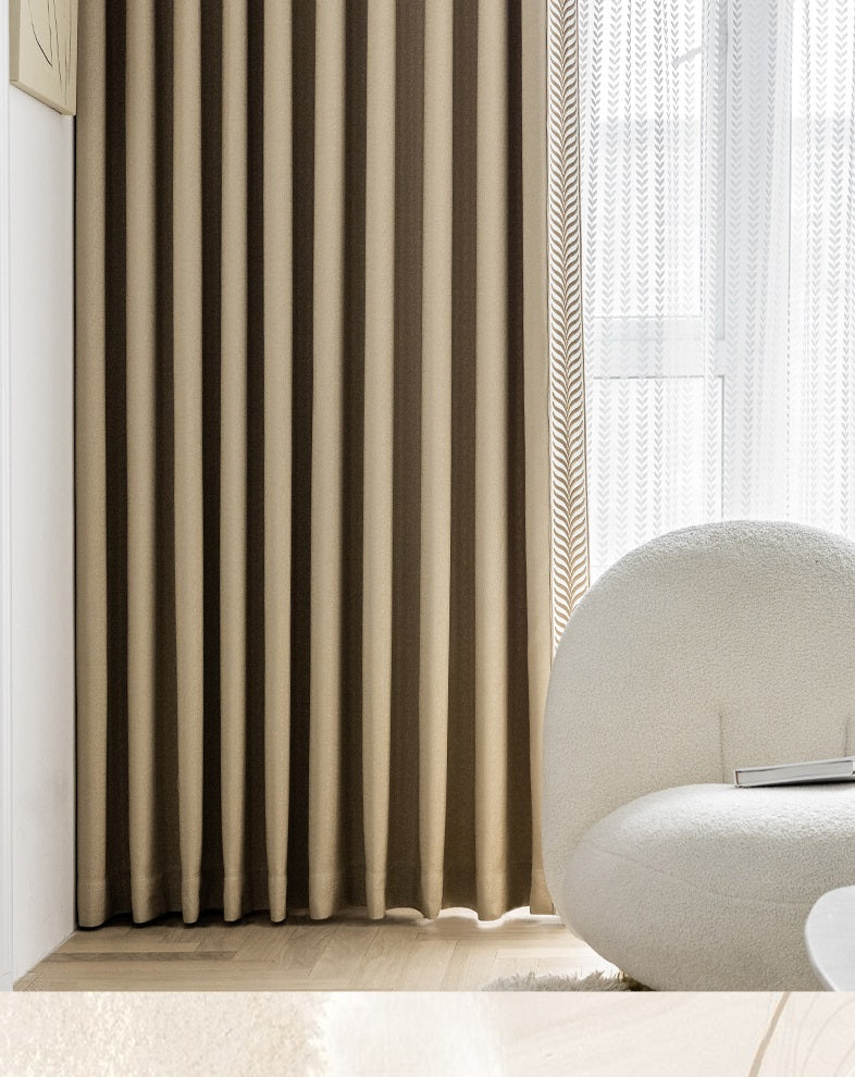 Grand Luxury Vintage Style Velvet Blackout Patchwork with Trim Curtains