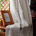 Modern Striped Linen Sheer Curtains