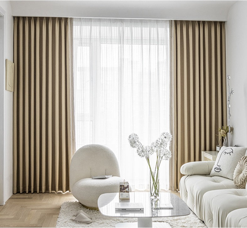 Grand Luxury Vintage Style Velvet Blackout Patchwork with Trim Curtains