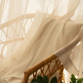Simple Linen Style Textured Sheer Curtains