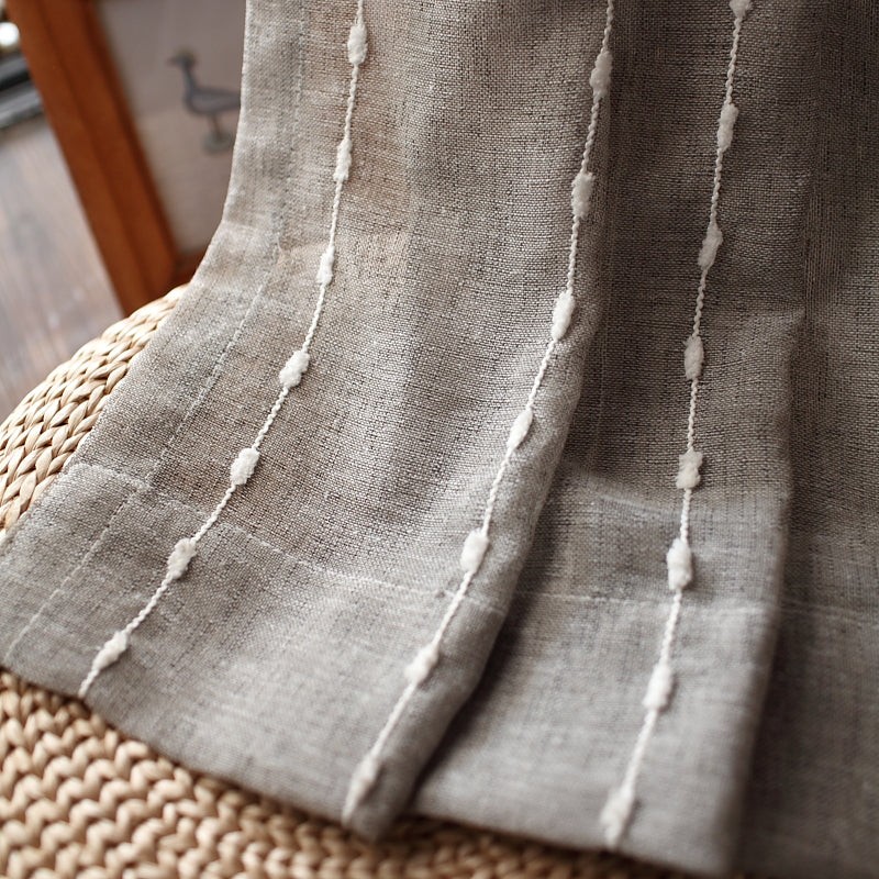 Modern Striped Linen Sheer Curtains