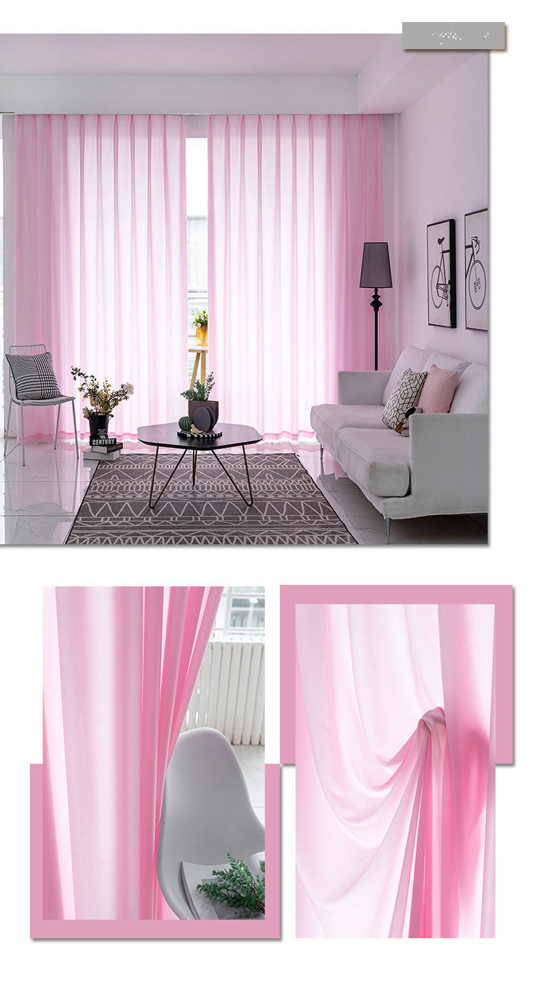 Simple Tencel Semi Sheer Curtains