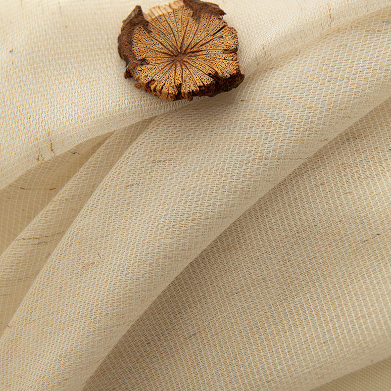 Simple Linen Style Textured Sheer Curtains